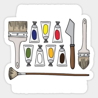 All The Tools You Need To Make Happy Little Trees - White Text Sticker